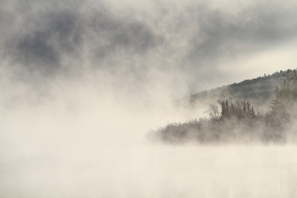 Steaming water at Carcross, Yukon