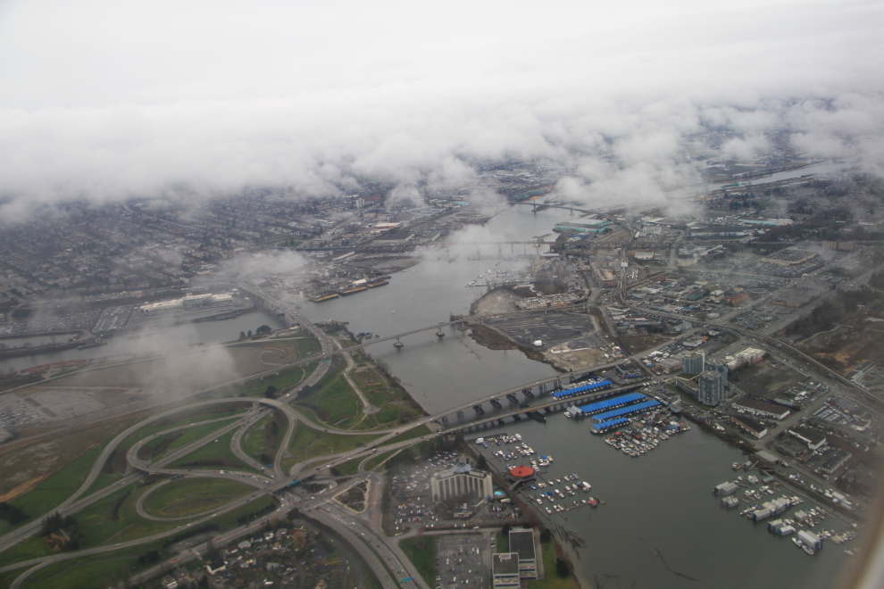 Aerial view of BC's lower Fraser River