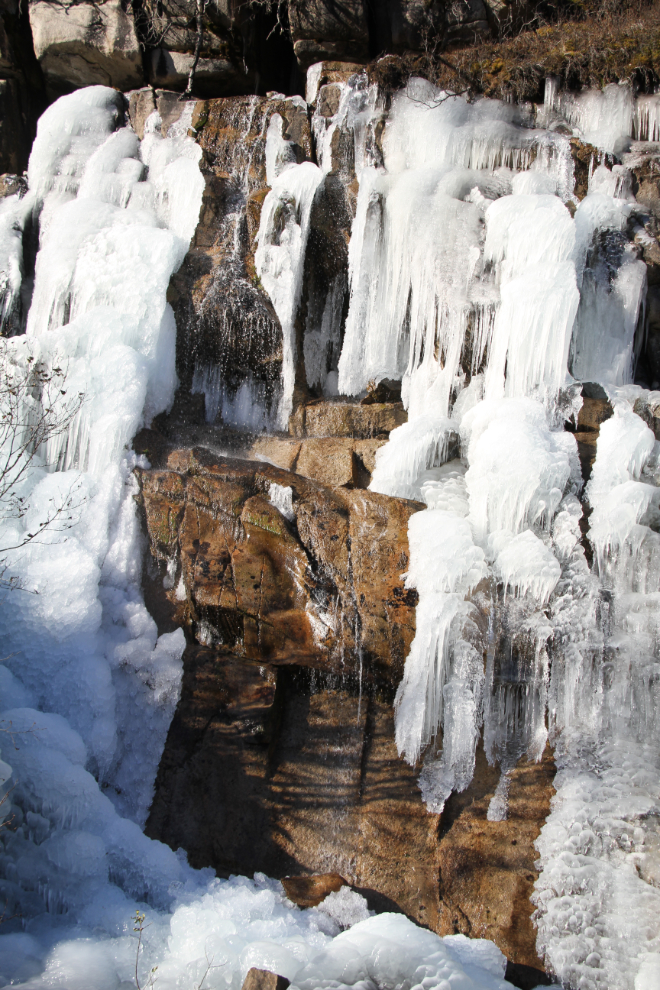 Frozen waterfall at Skagway, Alaska