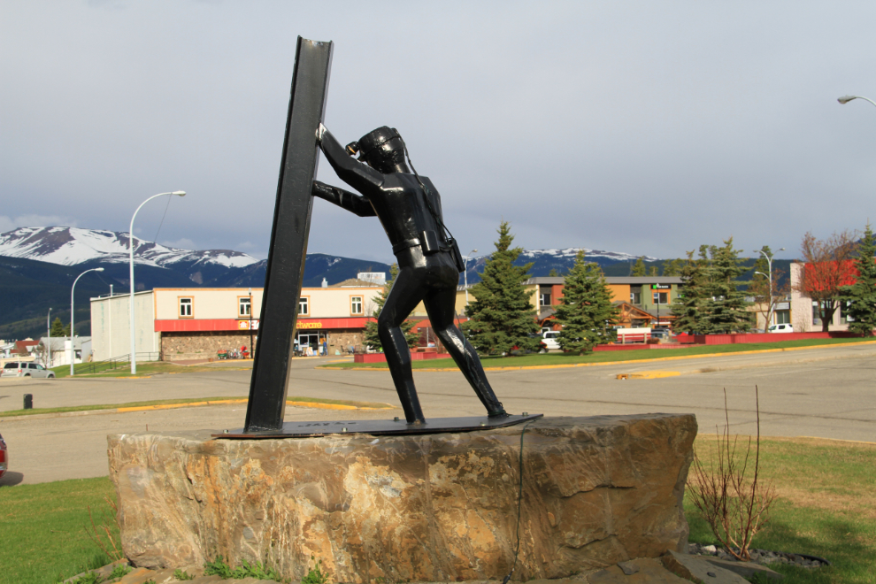 Coal miner's memorial in Grande Cache, Alberta