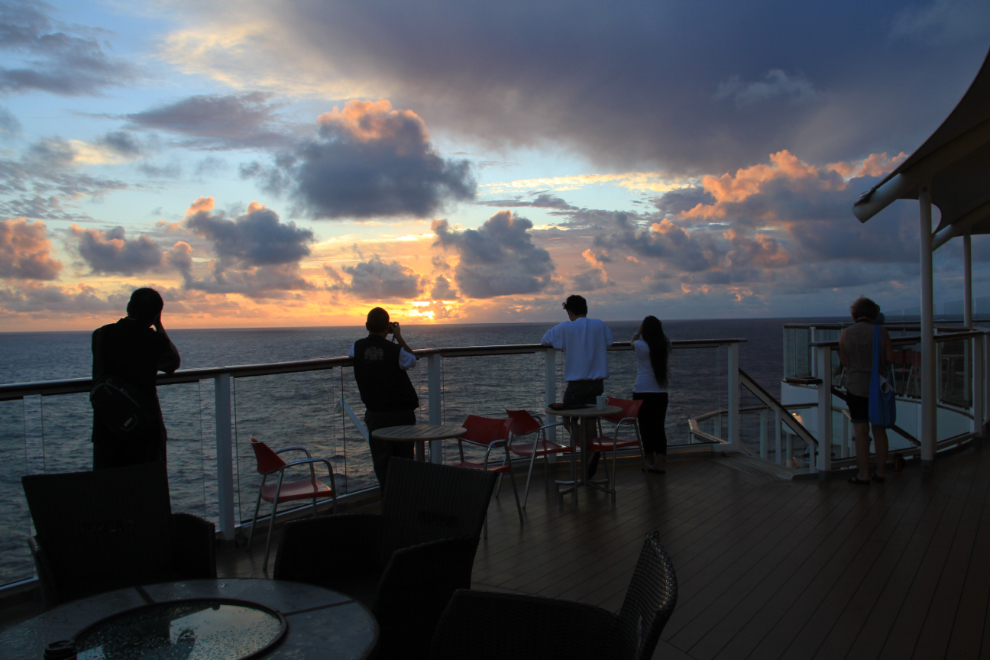 Sunrise from the Celebrity Solstice near O'ahu