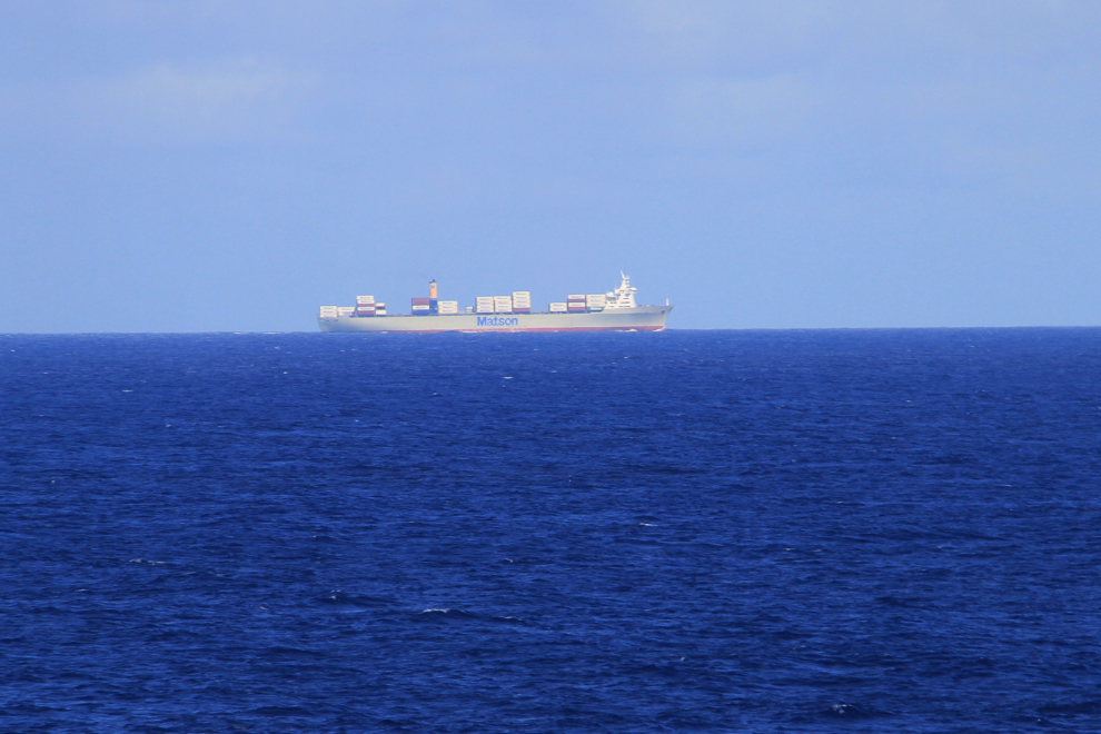 Matson container ship off Hawaii