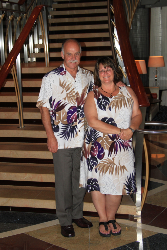 Murray and Cathy on the Celebrity Solstice in Hawaii