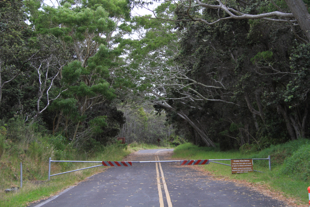 A few miles of Crater Rim Road is now closed due to volcanic activity