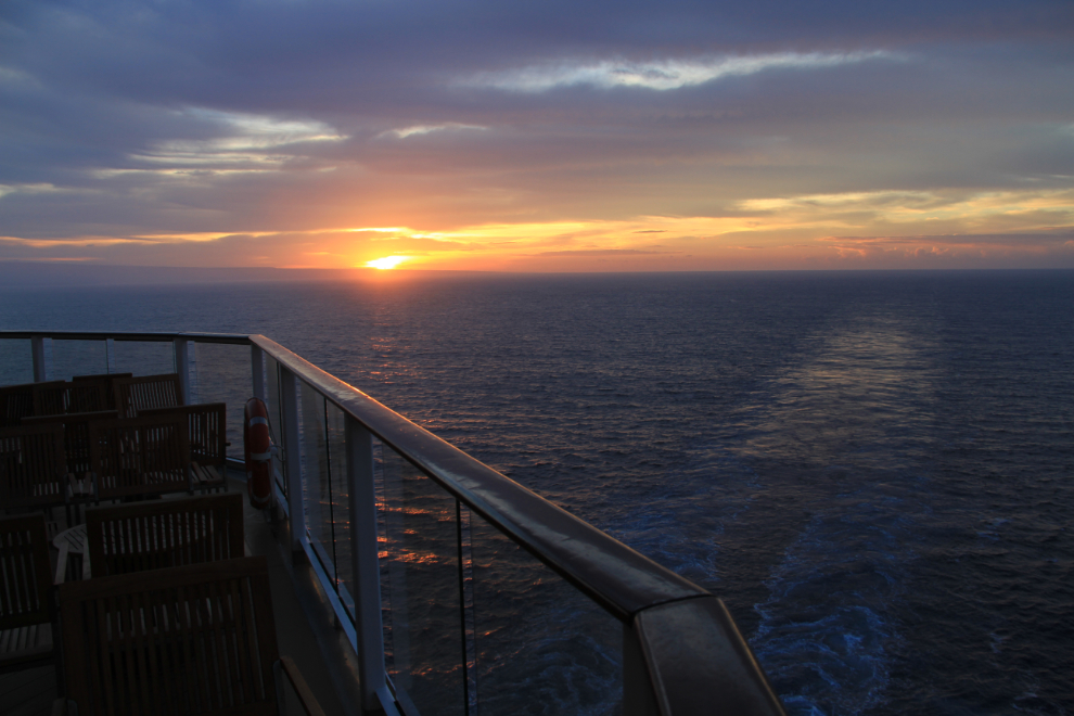 Sunrise off the west coast of Hawaii