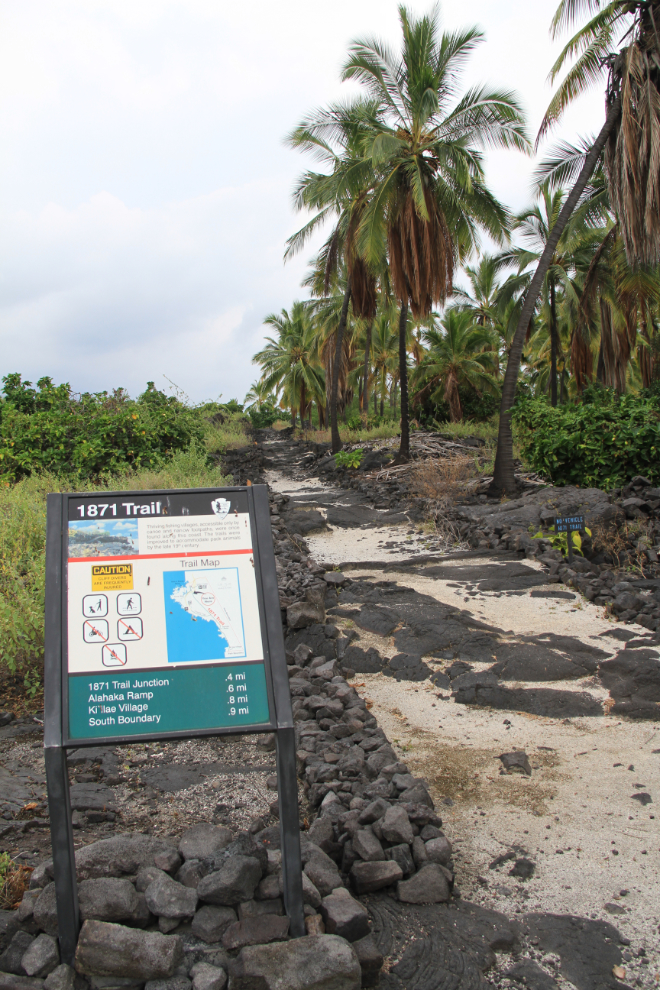 1871 Trail at Puuhonua o Honaunau National Historical Park, Hawaii