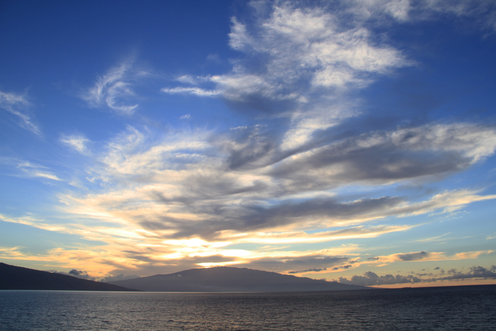 Morning sky, sailing off Maui