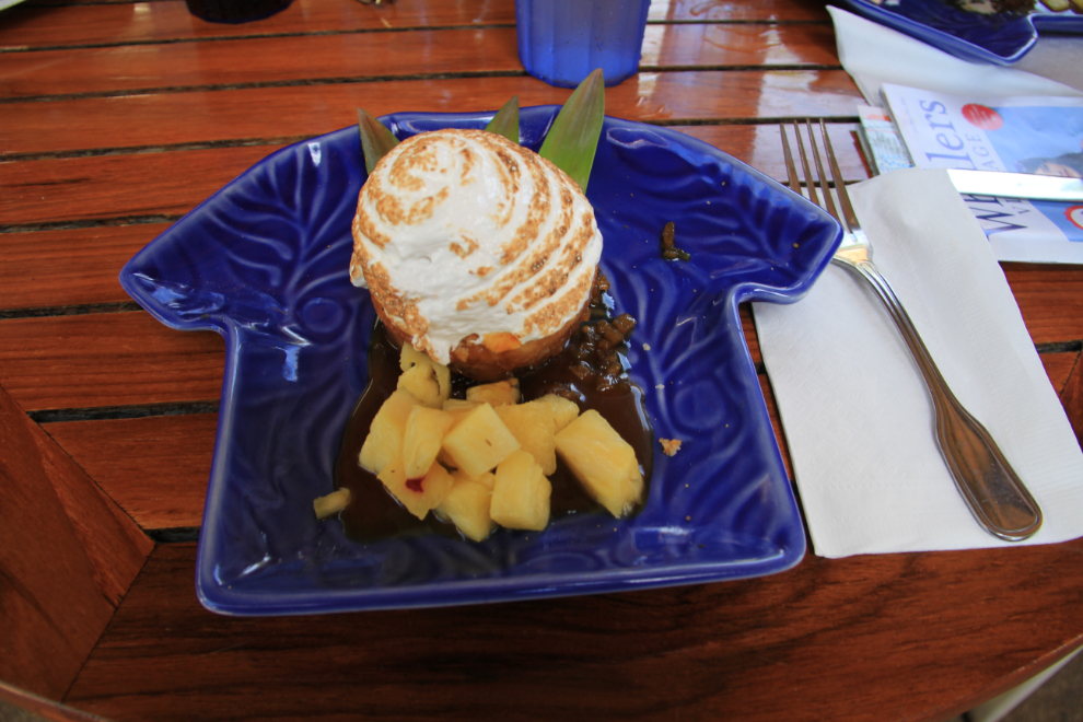 Baked Hawaii dessert at the Hula Grill on Maui