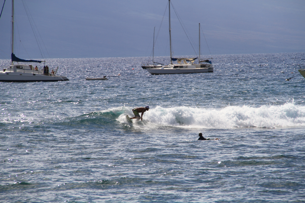 Surfers at Lahaina