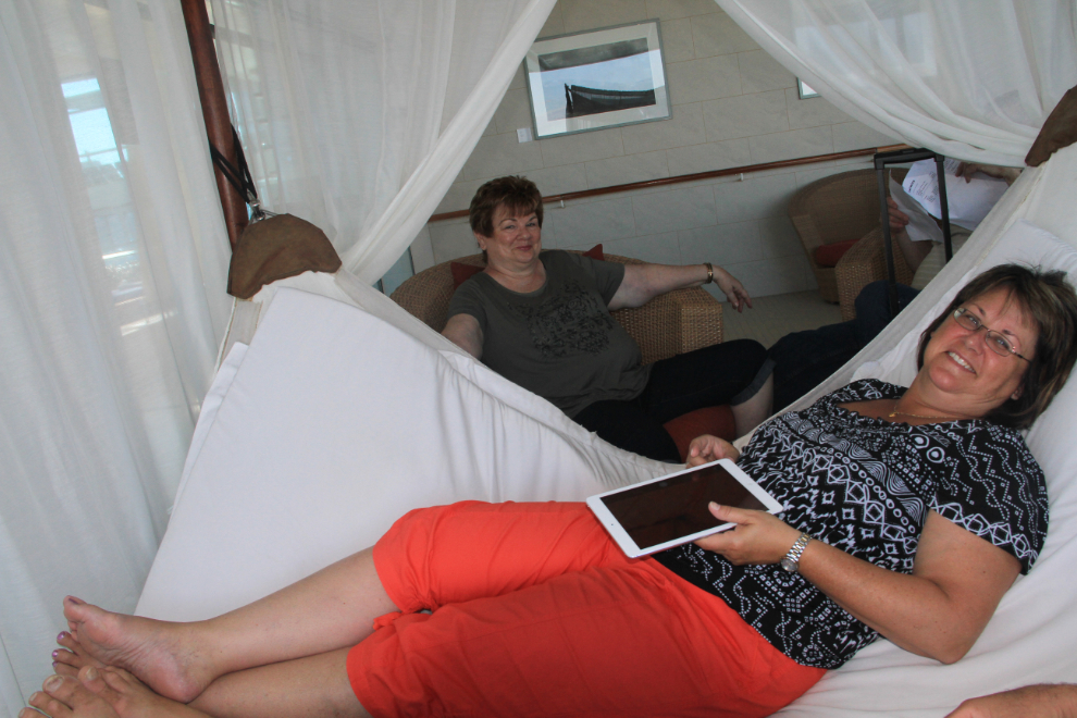 Canopied hammock on the Celebrity Solstice