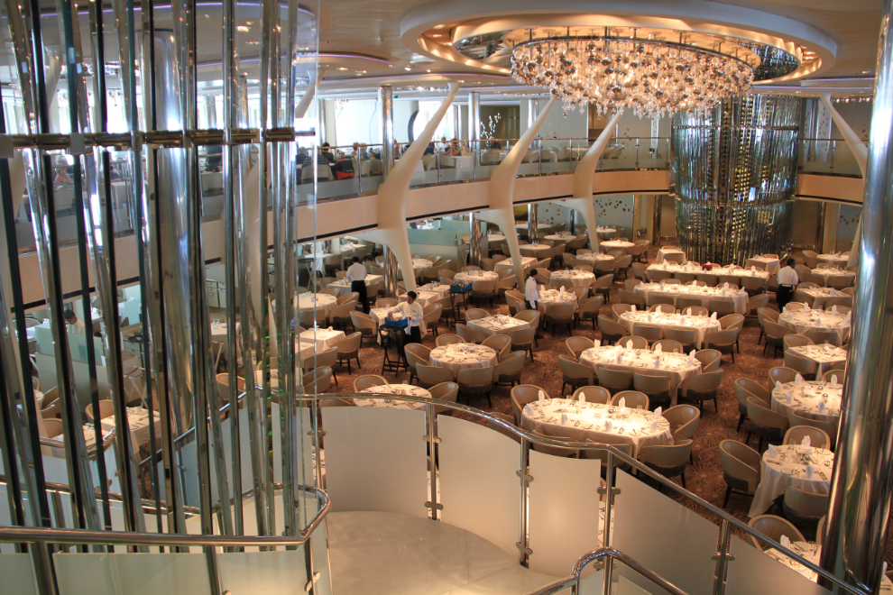 Main dining room on the cruise ship Celebrity Solstice