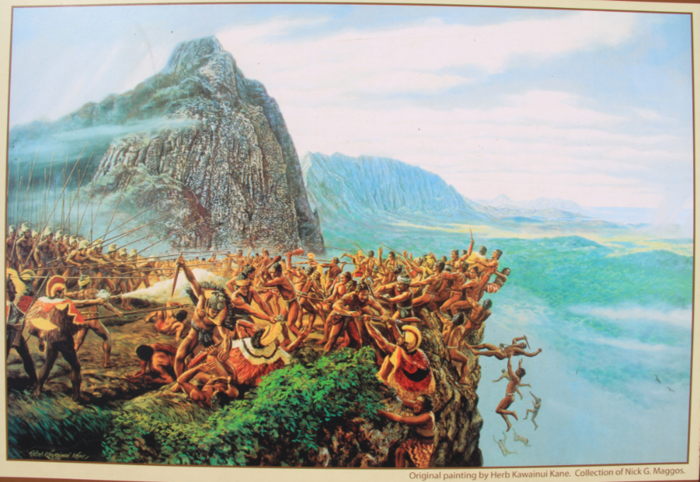 Battle of Nu'uanu, by Herb Kawainui Kane