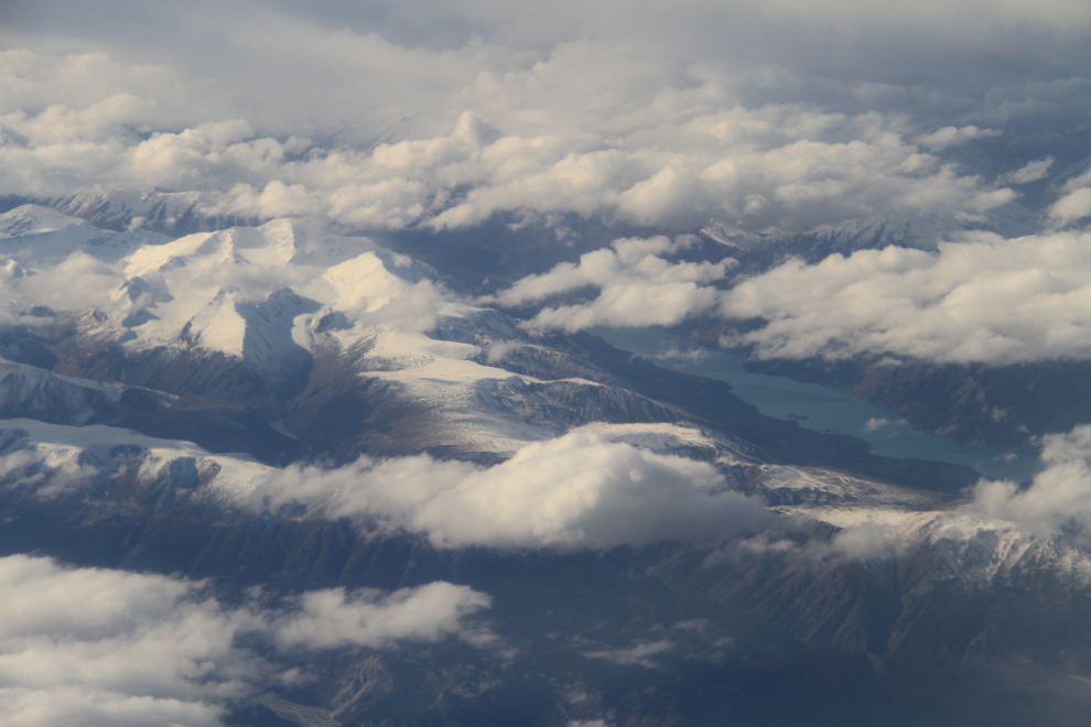 Aerial view of mountains in north-western BC