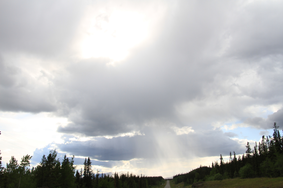 Storm clouds along the Alaska Highway