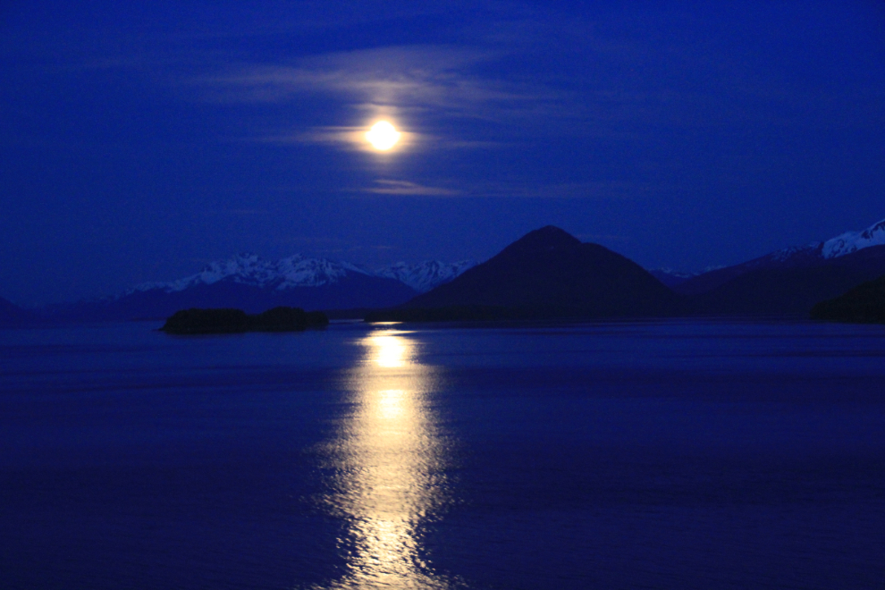 Moonlight along the Alaska coast