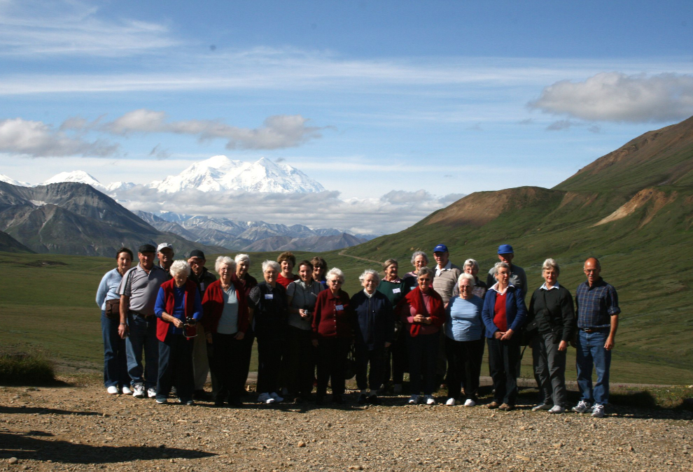 My tour group in front of Denali
