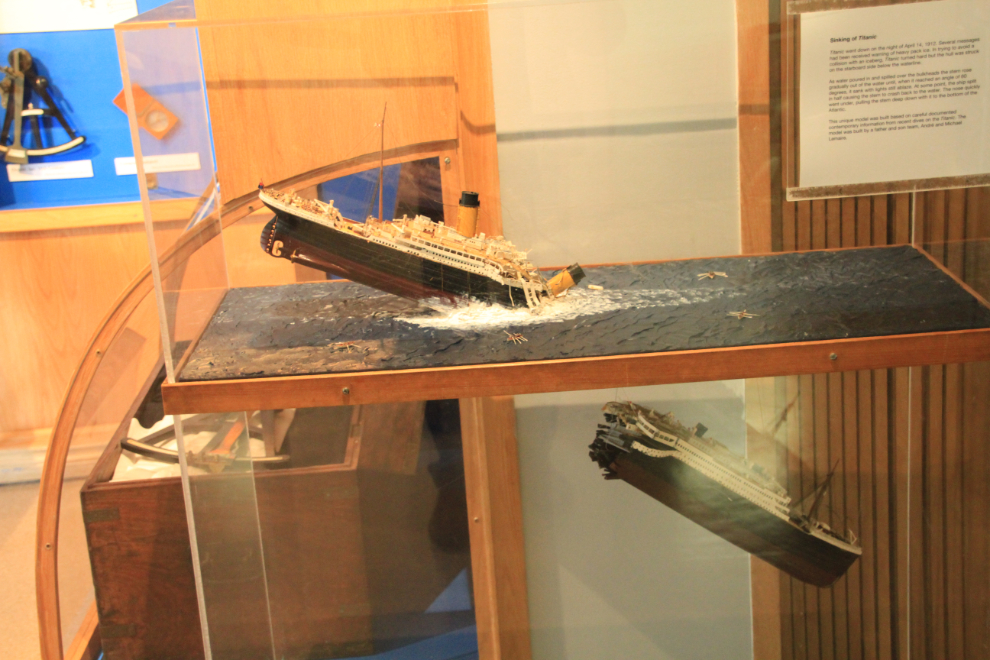Model of the Titanic sinking - Vancouver Maritime Museum