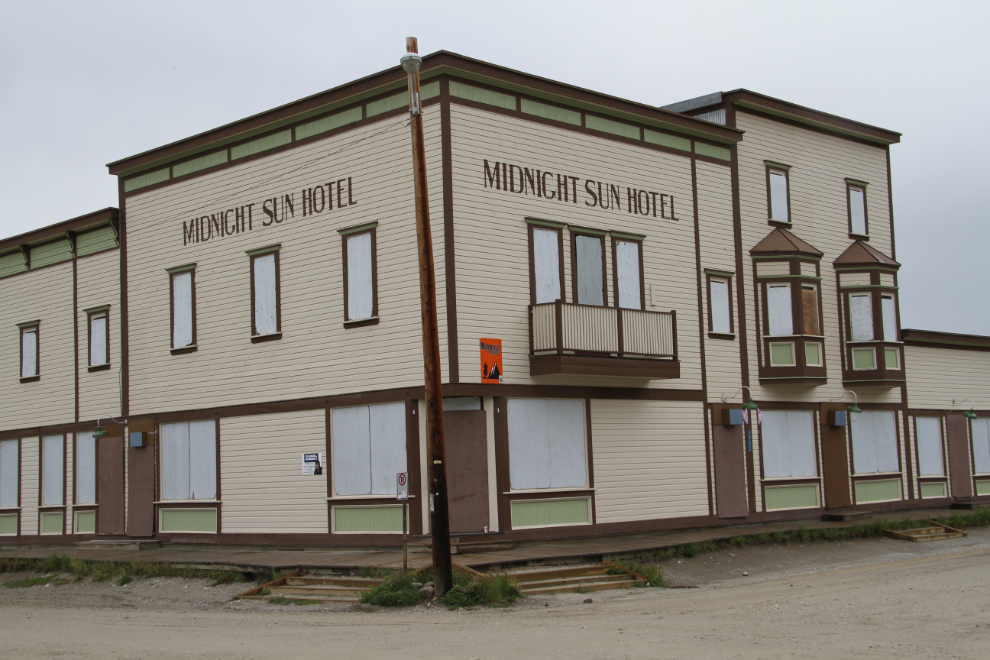 Midnight Sun Hotel, boarded up and for sale