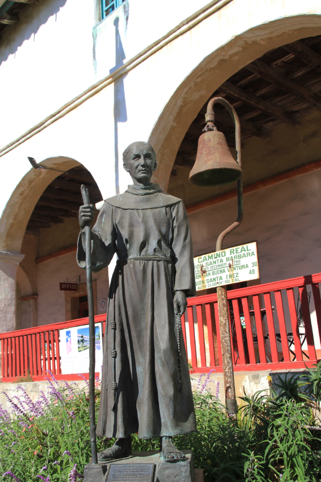 Junipero Serra at Mission Santa Barbara, California