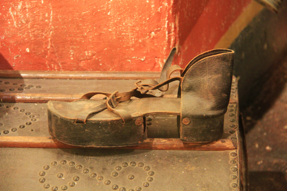 Historic sandal at Mission Santa Barbara, California