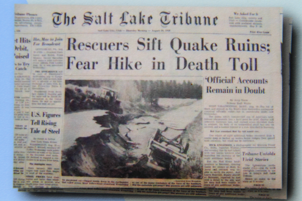 Hebgen Lake Earthquake newspaper story