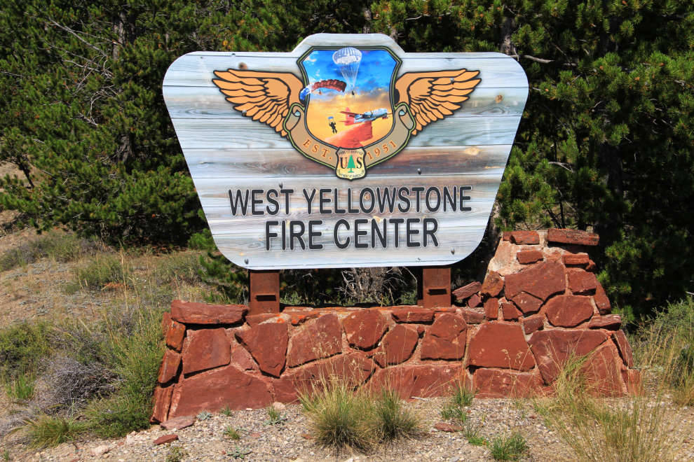 West Yellowstone Fire Center sign