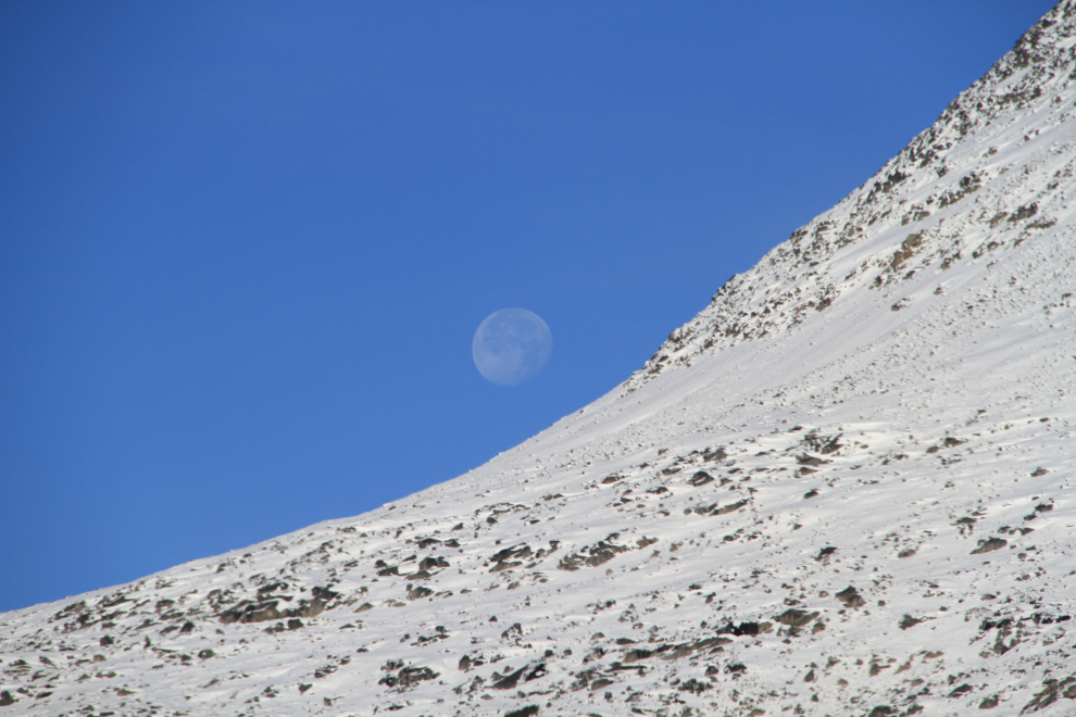 Full moon in the White Pass, Alaska