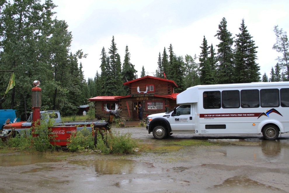 My tour bus at Moose Creek Lodge, Yukon