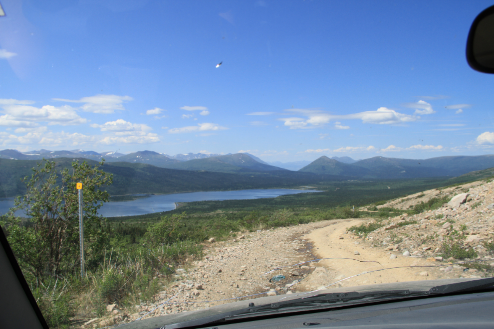 Driving down from the summit of Mount McIntyre at Whitehorse, Yukon