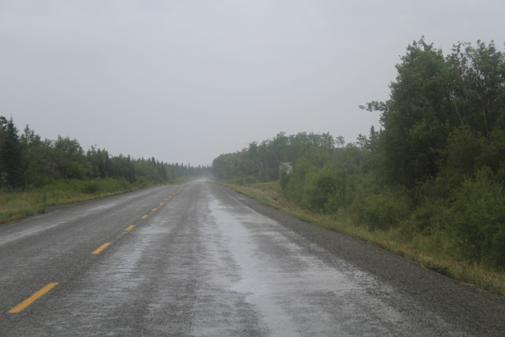 Heavy rain on the North Klondike Highway, Yukon