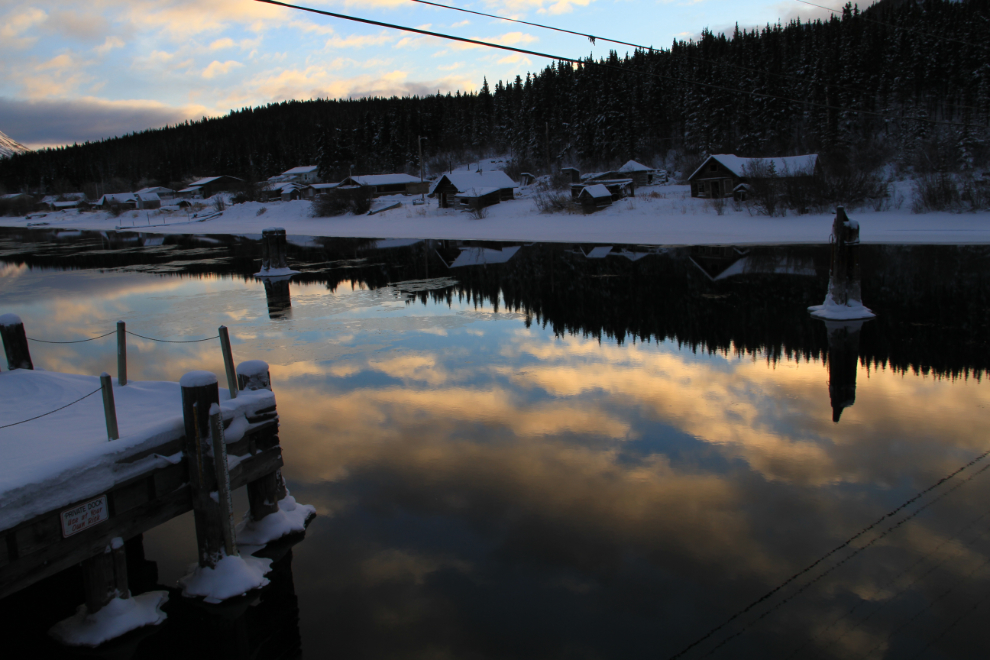 A calm winter morning in Carcross, Yukon