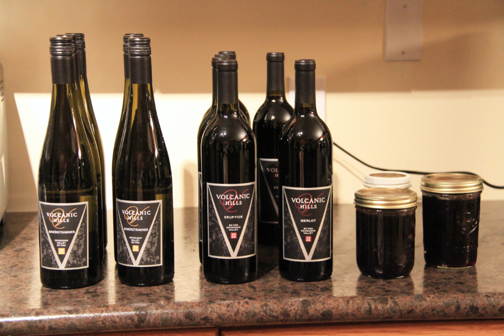 Souvenirs from BC's Okanagan Valley - wine and grape jelly