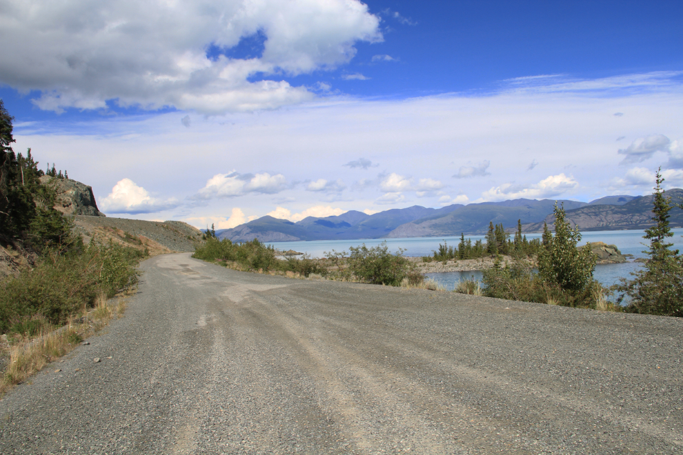An old section of the Alaska Highway at Sheep Mountain, Yukon