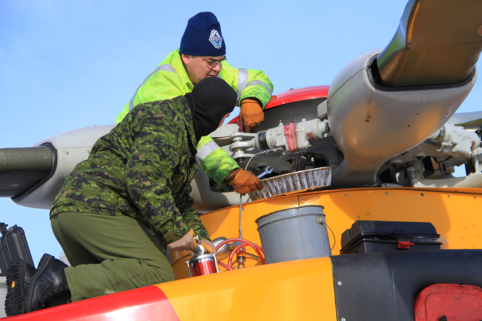 RCAF search-and-rescue Cormorant at Yukon Sourdough Rendezvous 2013