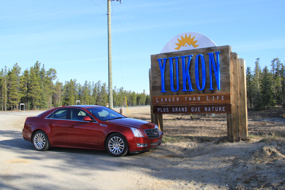 Welcome to Yukon sign, Alaska Highway