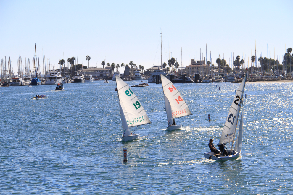 Sailboat race at Santa Barbara, California