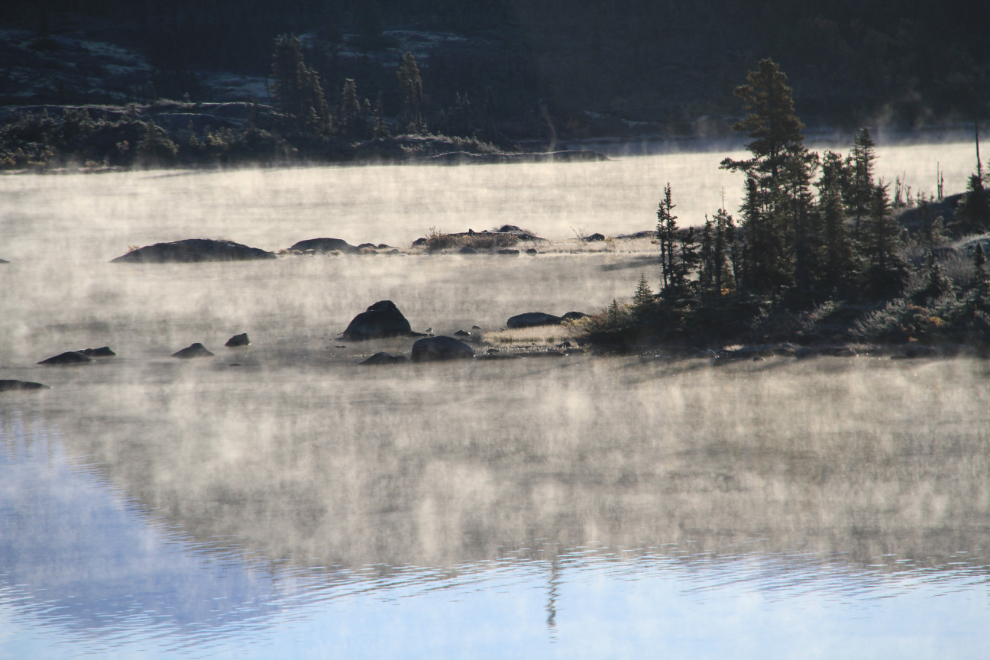 Mist on Bernard Lake, Yukon