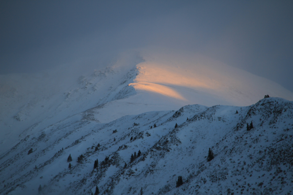Mountain light near Carcross, Yukon