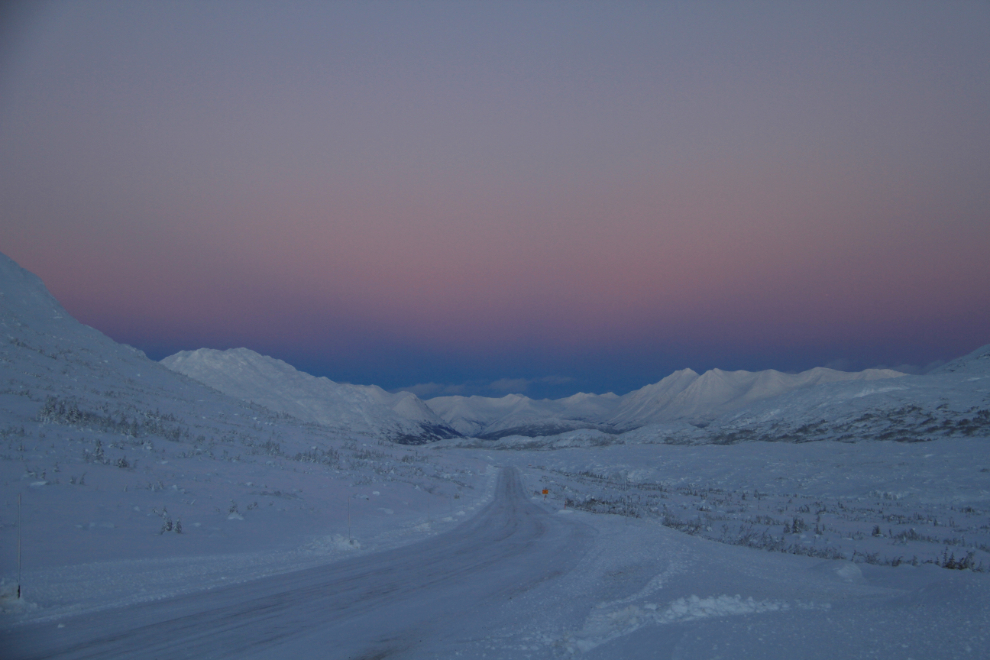 Winter evening in the White Pass, British Columbia