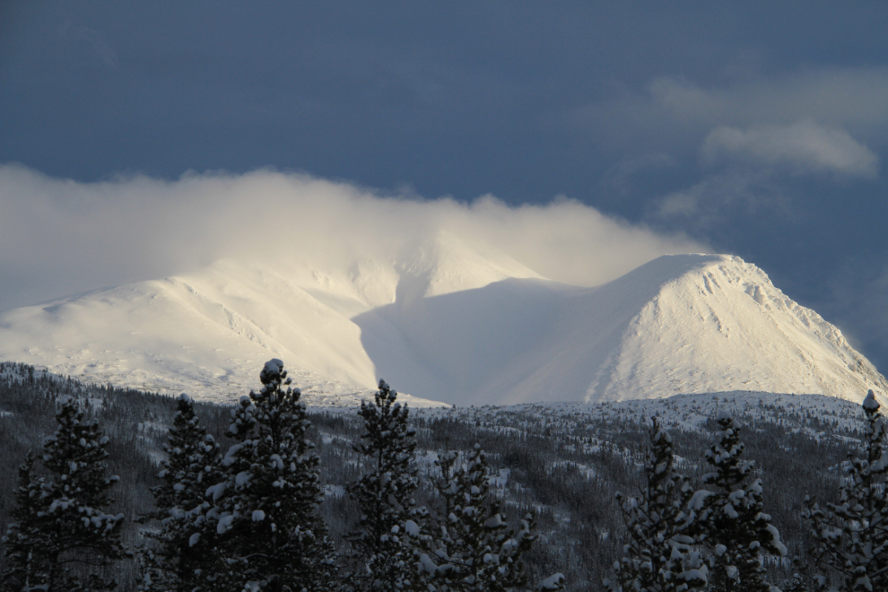 Snowy peaks along the South Klondike Highway, BC