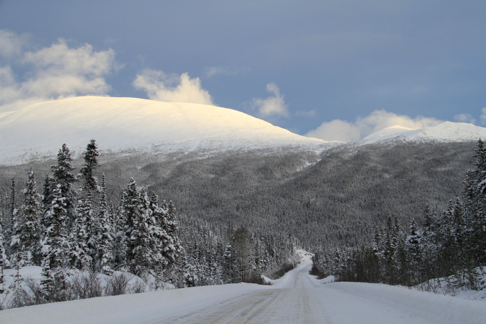 Snowy peaks along the South Klondike Highway, BC