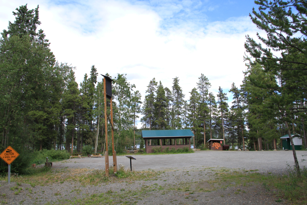 Bat house at Squanga Lake Campground, Yukon