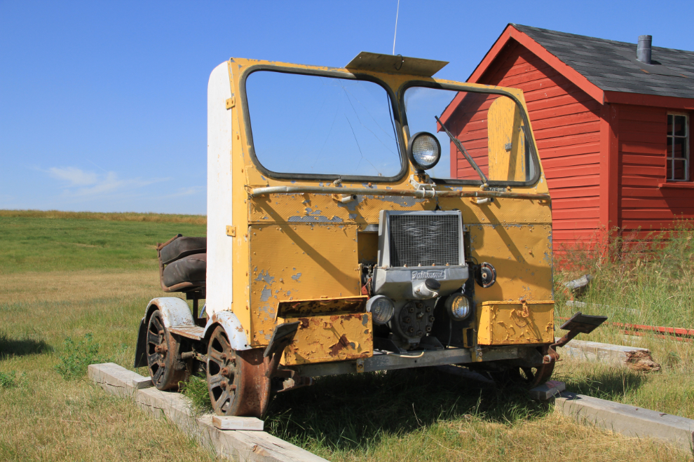 Fairmont spdder at the Galt Historic Railway Park in Stirling, Alberta
