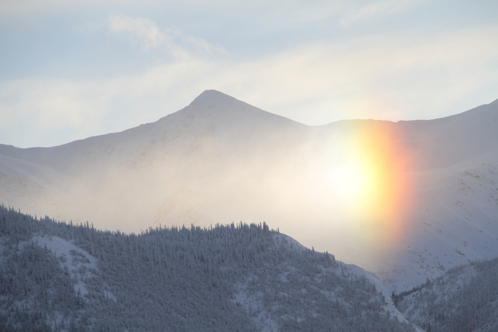 Sundog on the South Klondike Highway in the winter