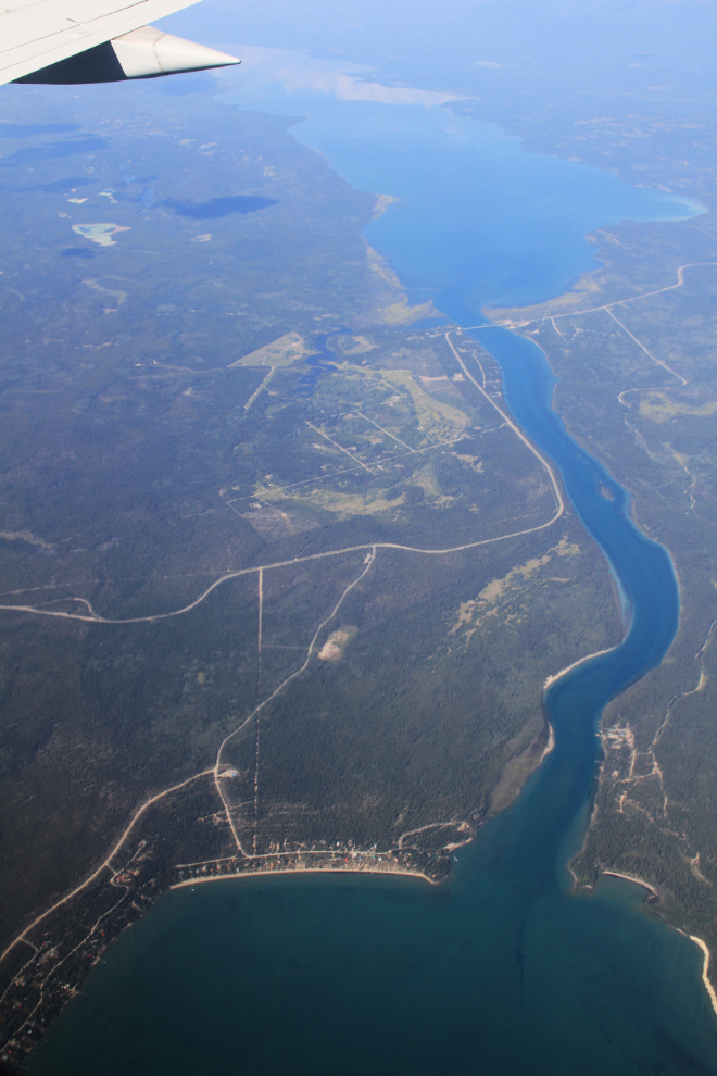 Aerial view of Tagish, Yukon