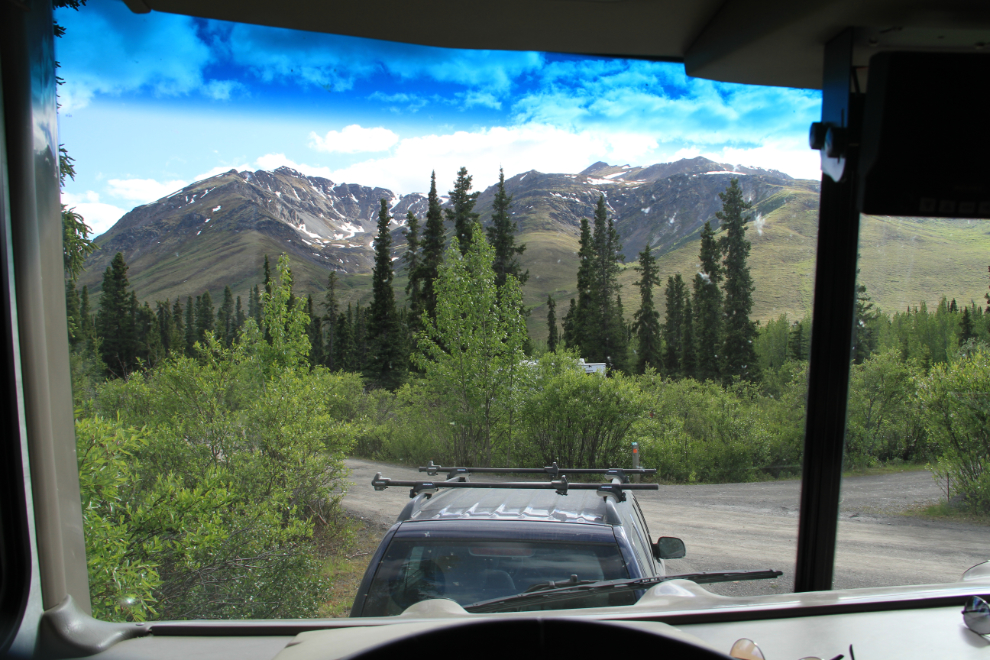 The view from our RV at Tombstone Campground, Yukon