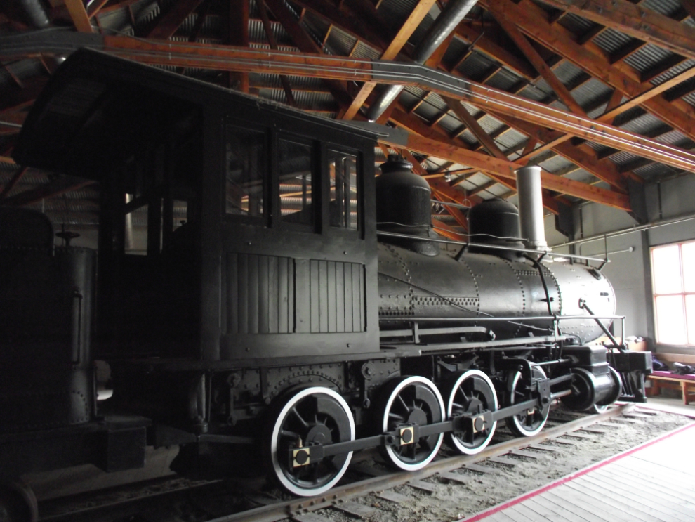 A 2-8-0 Baldwin steam locomotive from the Klondike Mines Railway