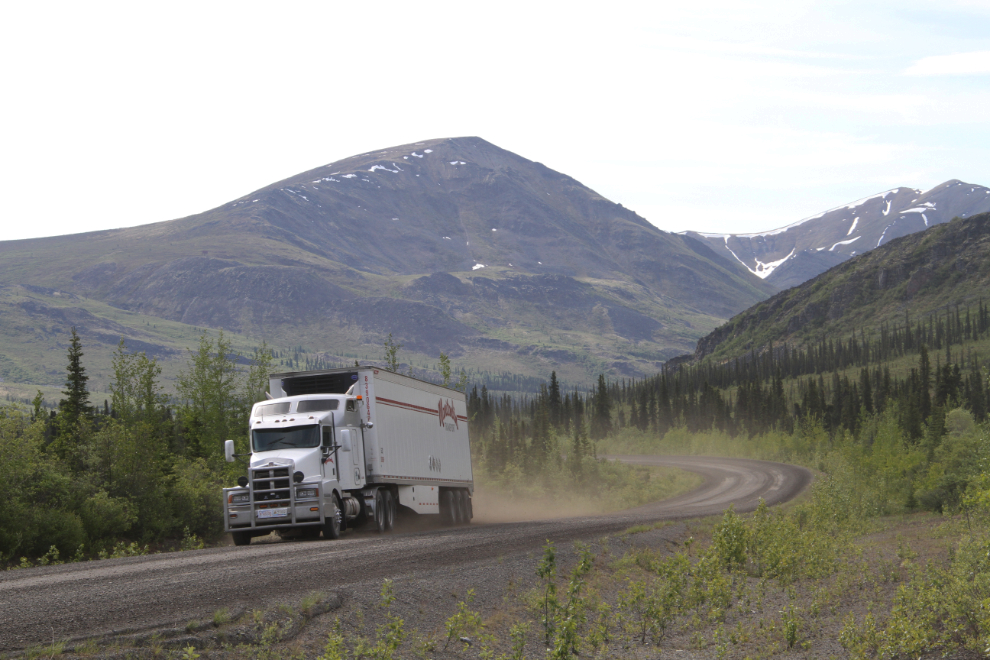 Freight truck on the Dempster Highway, Yukon