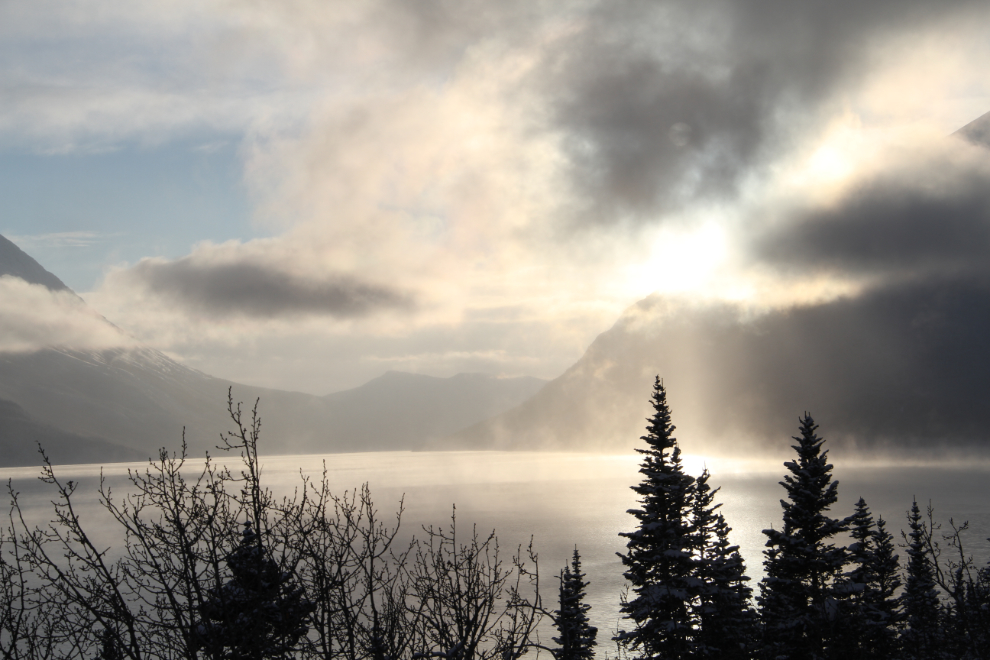 Tutshi Lake, BC, in the winter