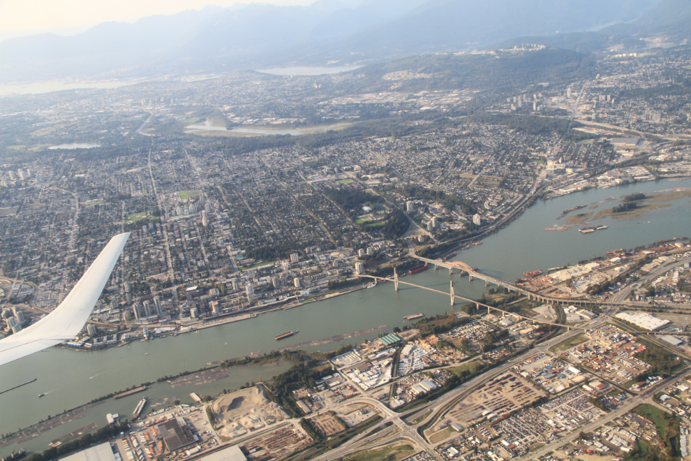 Aerial view of New Westminster, BC